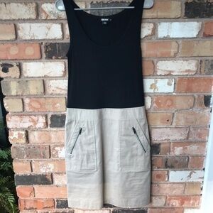 DKNY Black And Khaki Dress